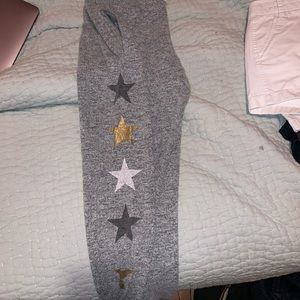 Grey star knit joggers